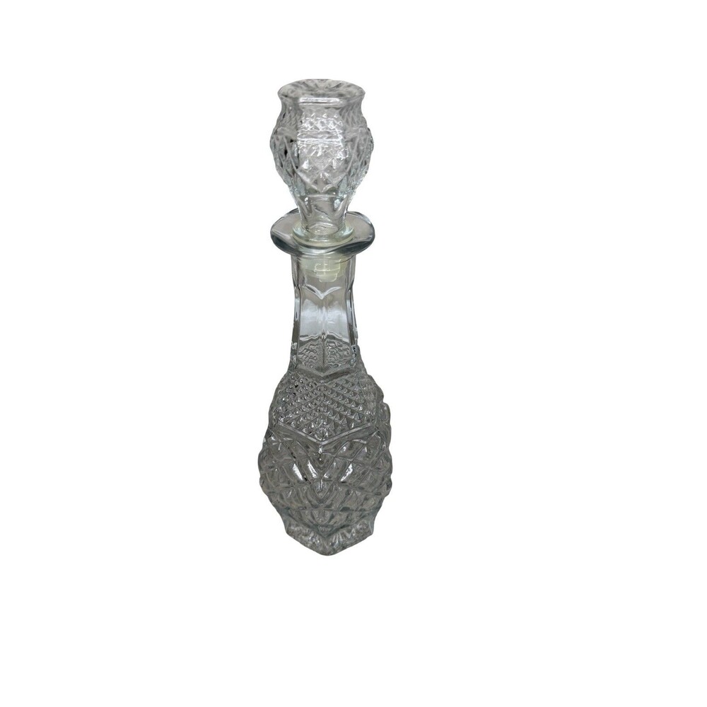 Anchor Hocking Wexford Glass Decanter 32 oz with Stopper Vintage
